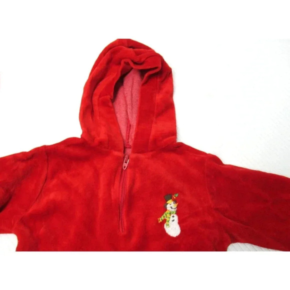 Vintage Little Me By Lois Snowman Two Piece Large 18-27 lbs Embroidered - Picture 2 of 5